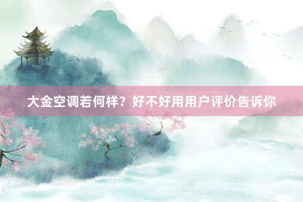 大金空调若何样？好不好用用户评价告诉你