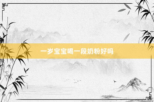 一岁宝宝喝一段奶粉好吗